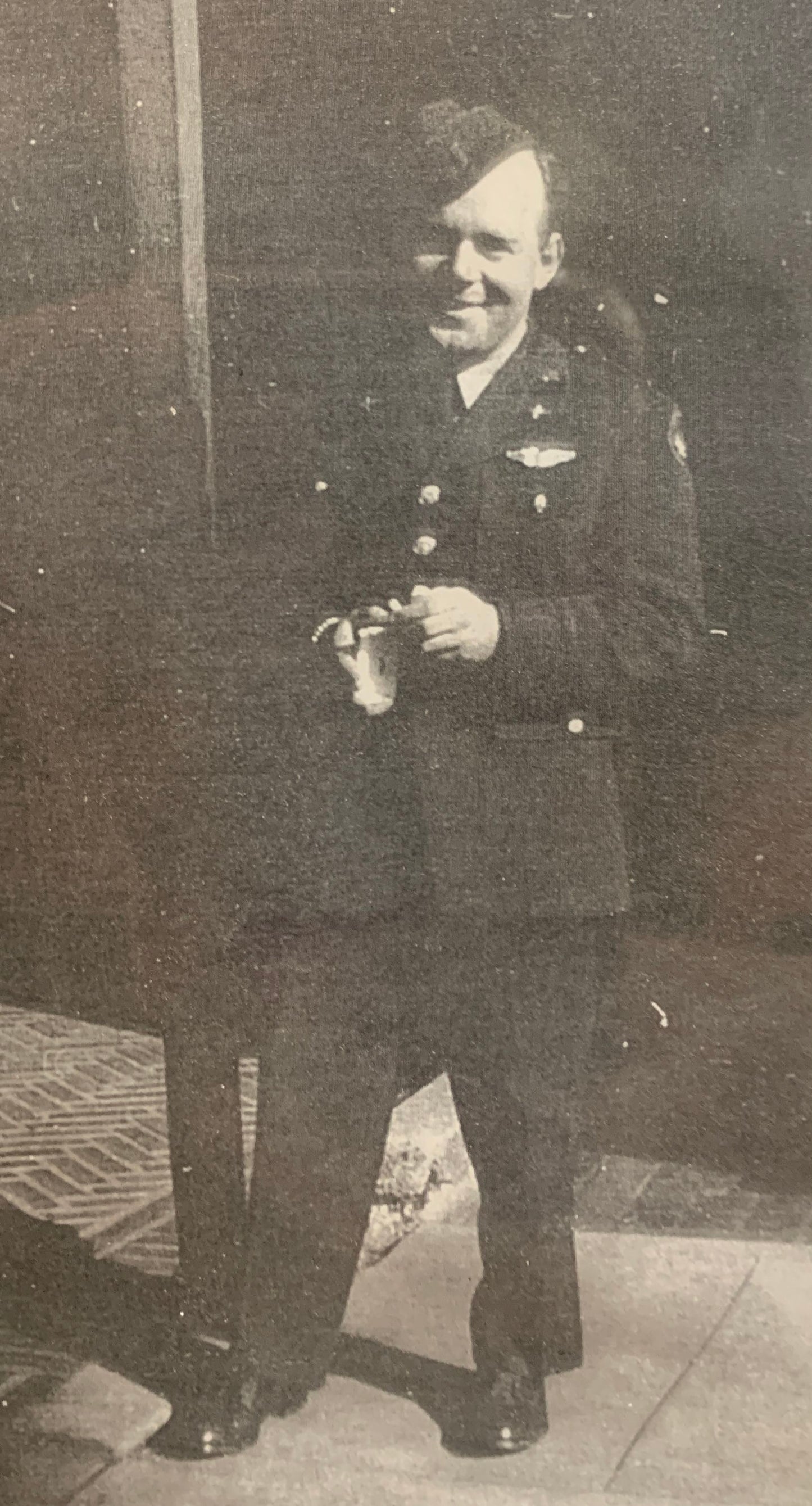 WWII USAAF Officer's "Chocolate" Gabardine Wool Garrison Cap Identified to Lt. Paul A. “Salty” Tarantino (Size 6 7/8)