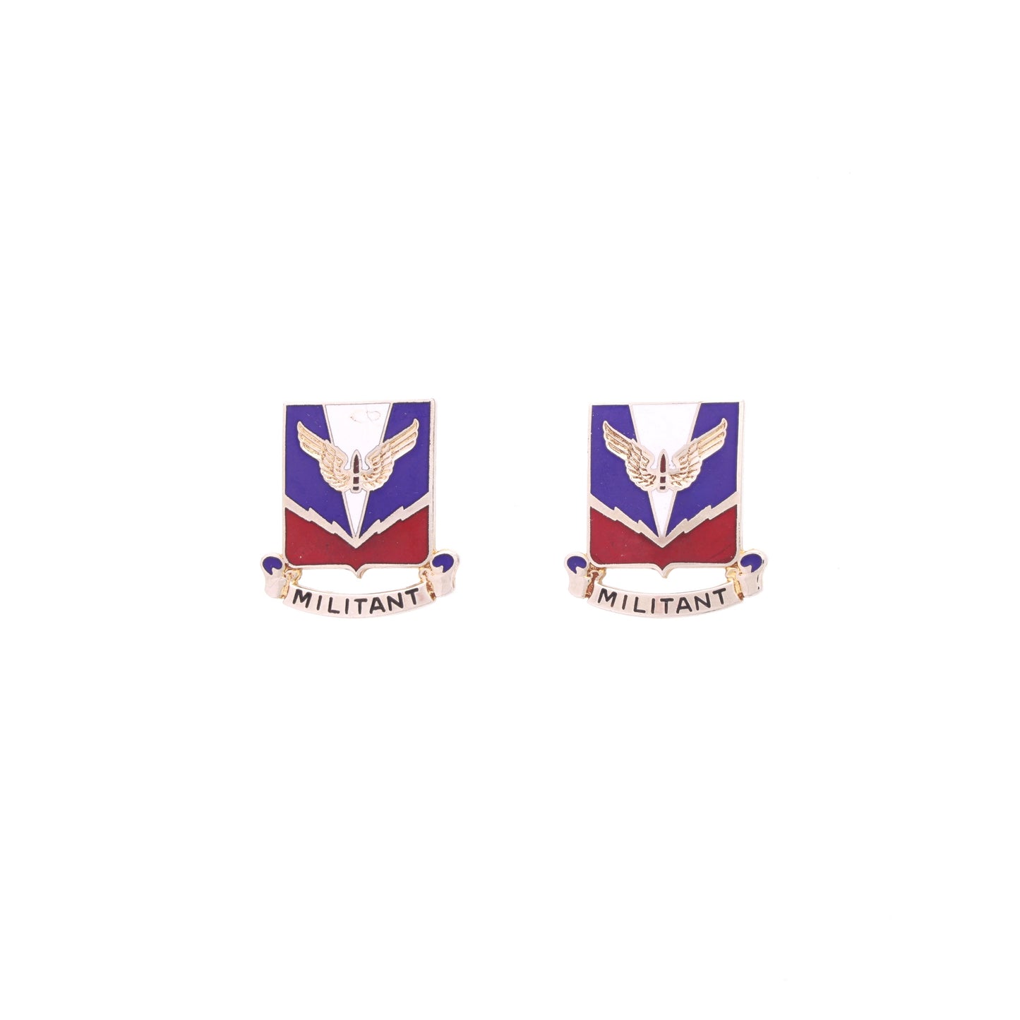 Lot of 2 Vietnam War U.S. Army Air Defense Artillery School Distinguished Unit Insignia Pins by N. S. Meyer, Inc.