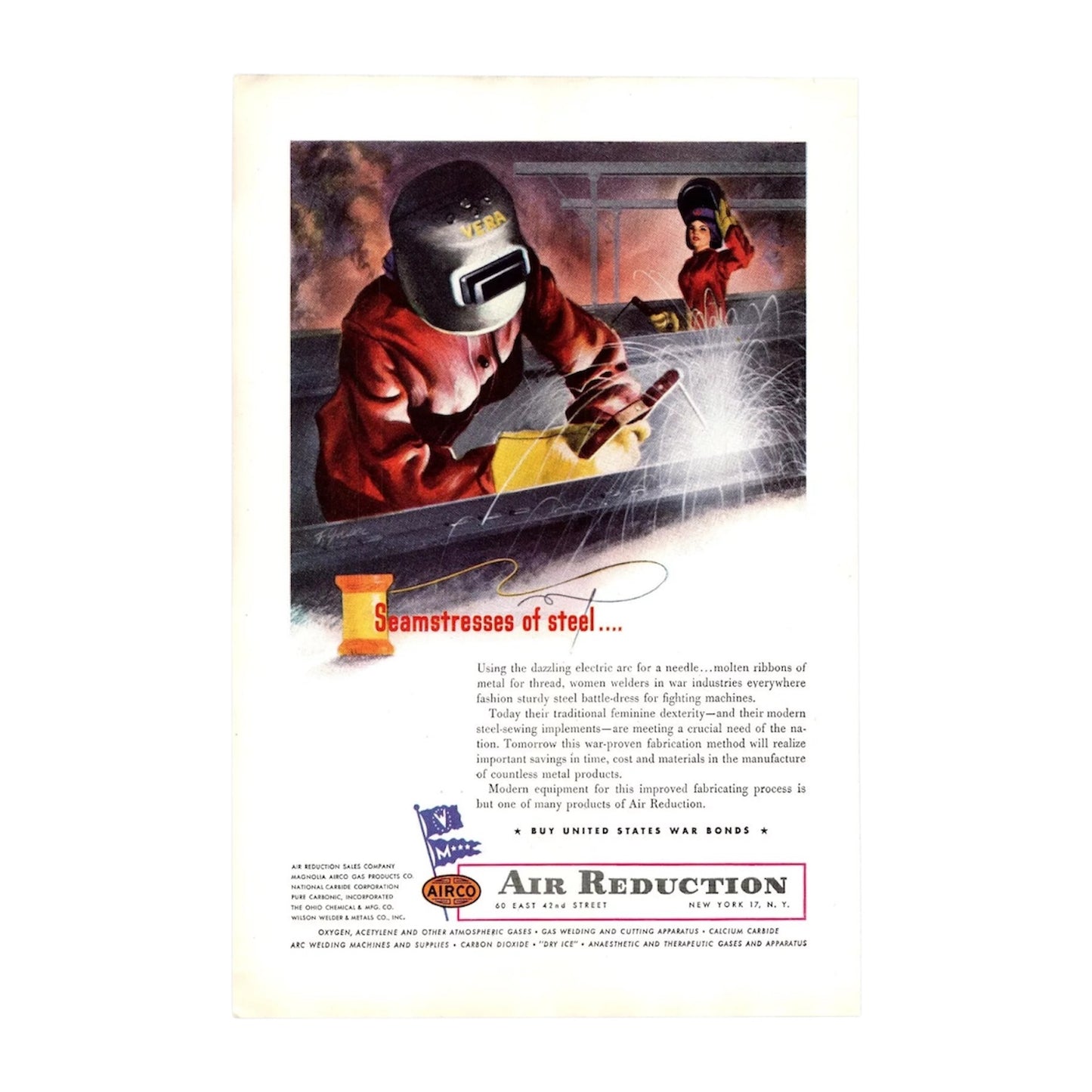 WWII U.S. General Electric Co. Welder's Helmet with Vents & Moveable Lens Shutter Used by "Winnie the Welder"