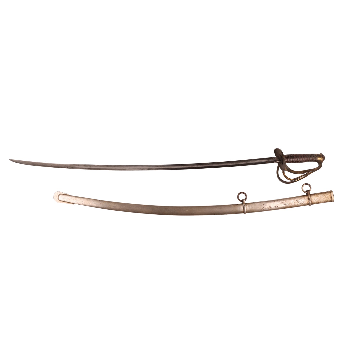 Civil War Union Army M1860 Light Cavalry Saber with Steel Scabbard by J.B. Allere (1863)