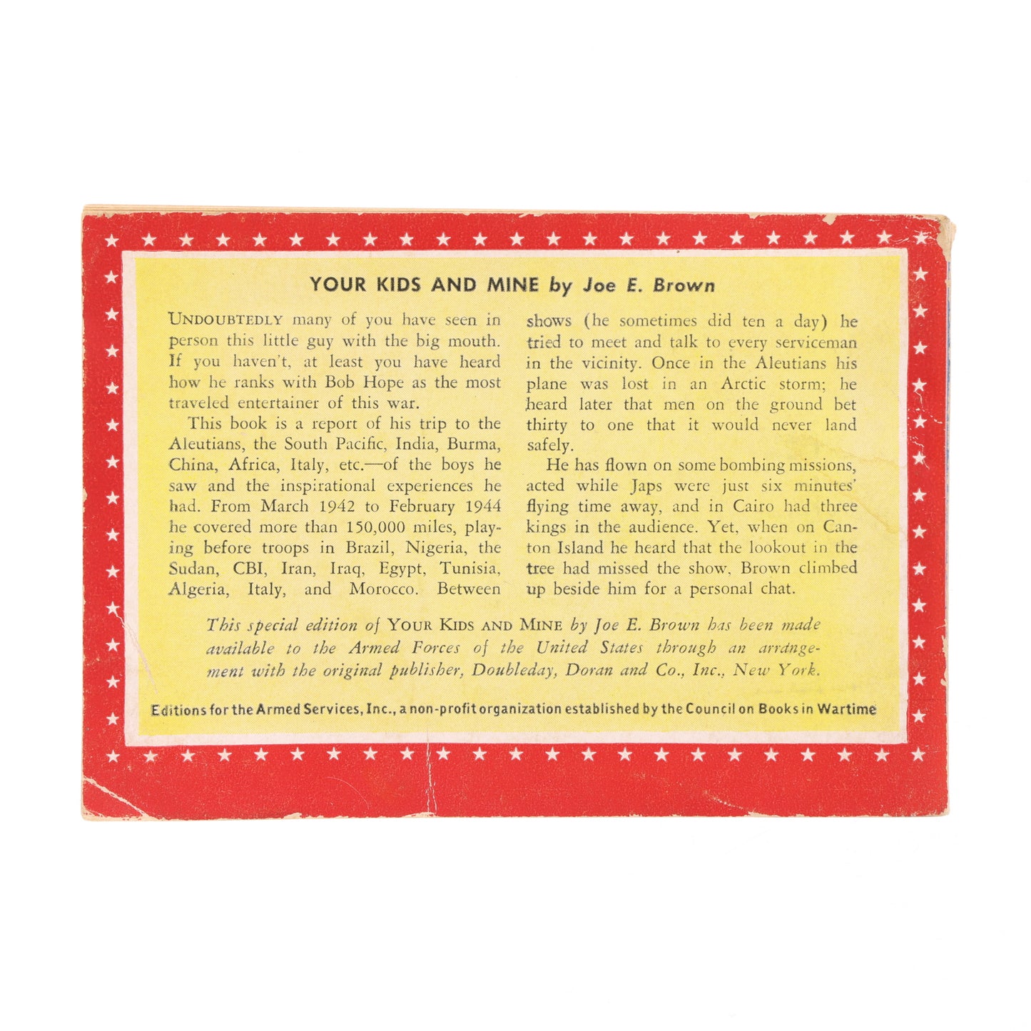 Armed Services Edition of Your Kids and Mine by Joe E. Brown