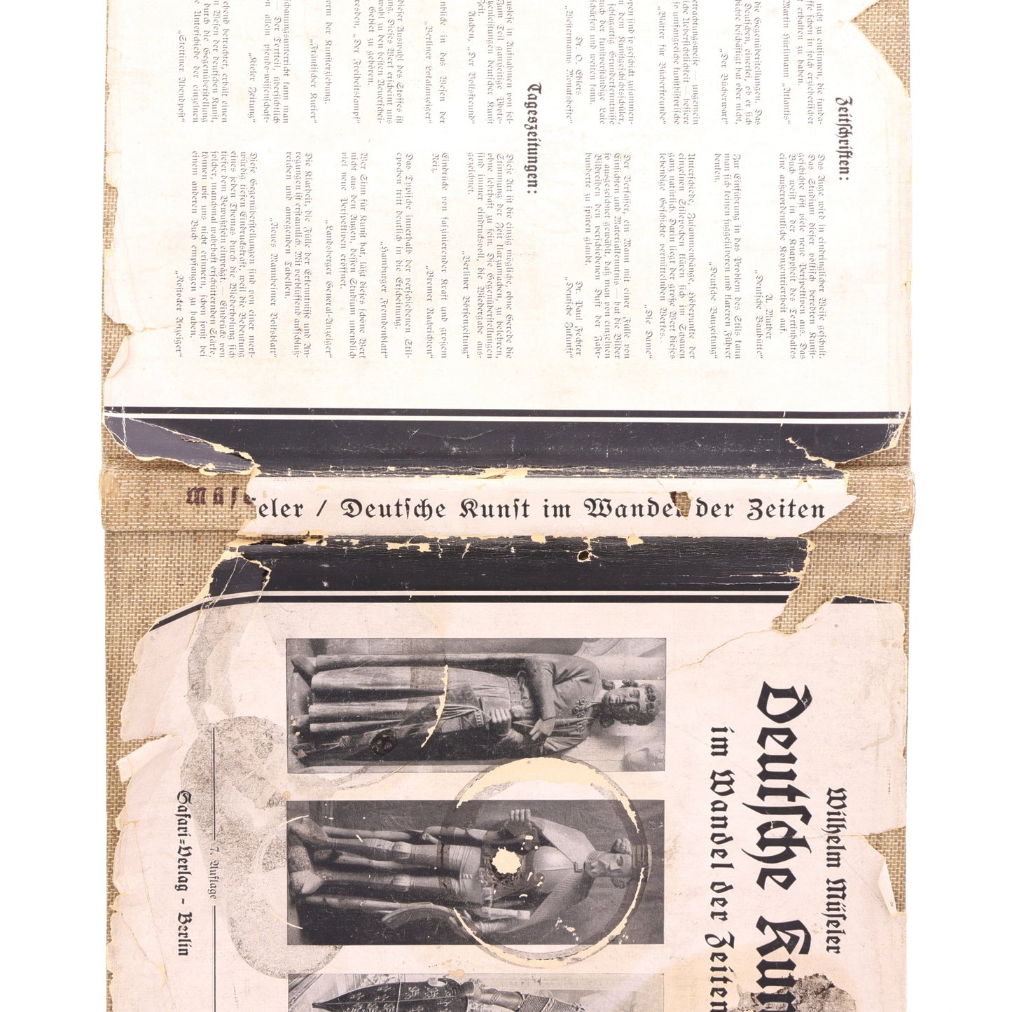 Deutsche Kunst im Wandel der Zeiten by Wilhelm Müseler with Signed Letter from Ambassador Ernst Wendler to the UNC German Language Department (May 26, 1937)