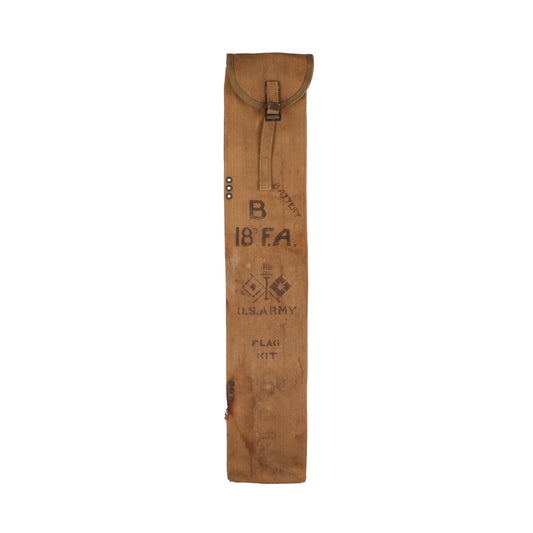WWI-WWII U.S. Army Signal Corps Flag Kit Carrier by Mills Identified to "Battery B, 18th Field Artillery Brigade" (1916)