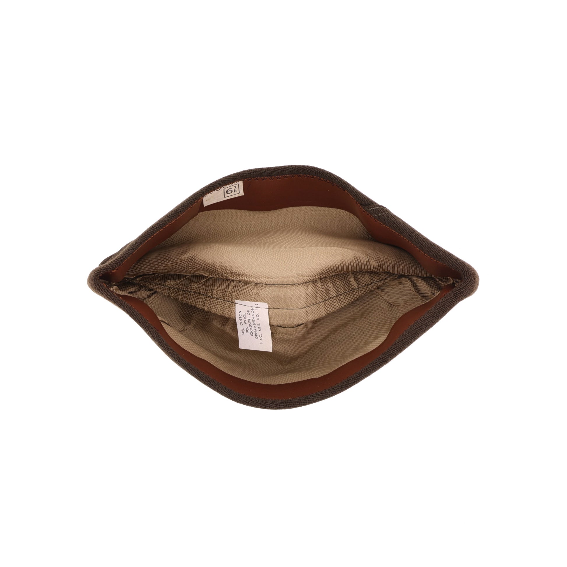 WWII U.S. Army Officer's "Chocolate" Gabardine Wool Garrison Cap (Size 6 7/8)