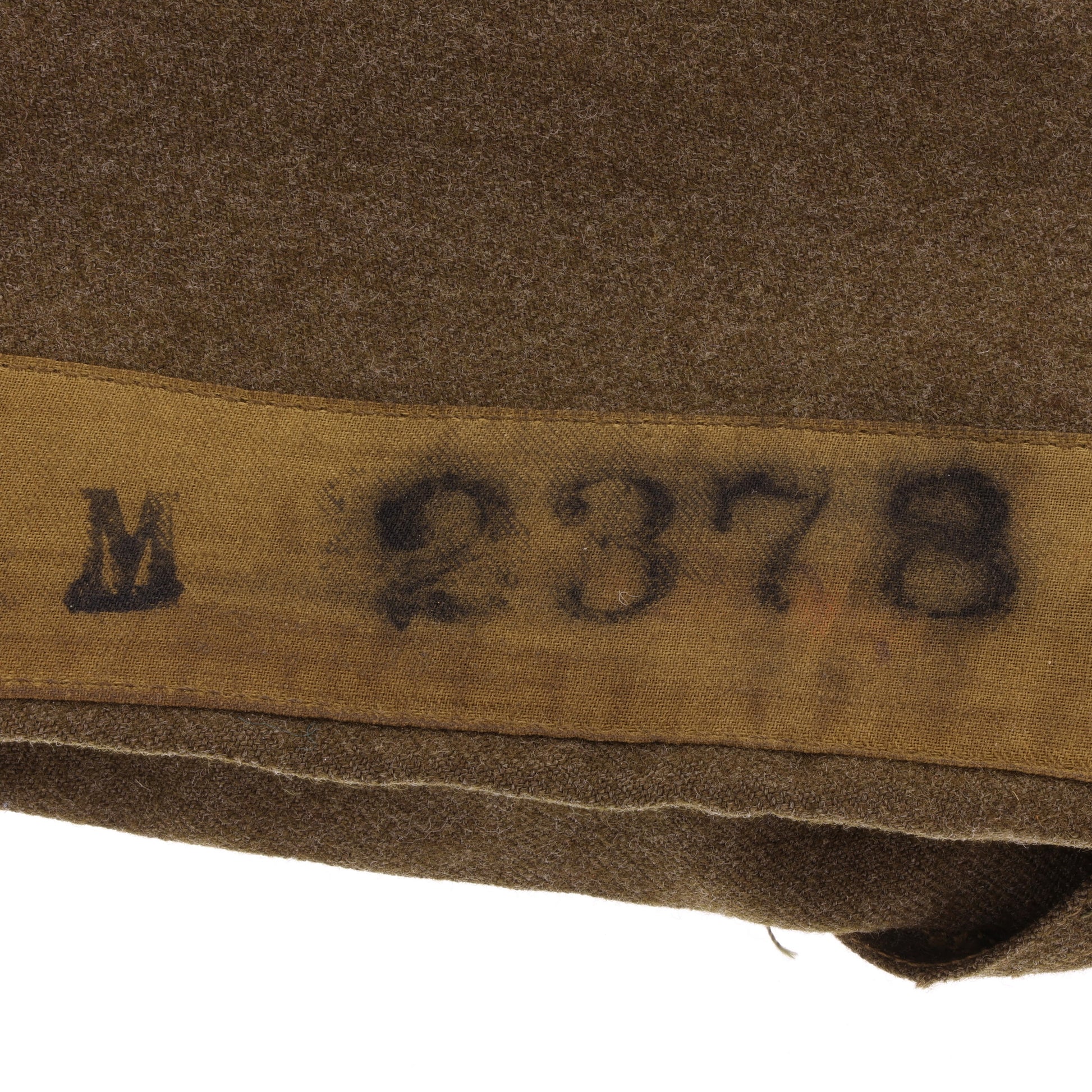 WWII U.S. Army Wool Garrison Cap by Charm, Inc. Marked with Laundry Number (Size 7 1/8)