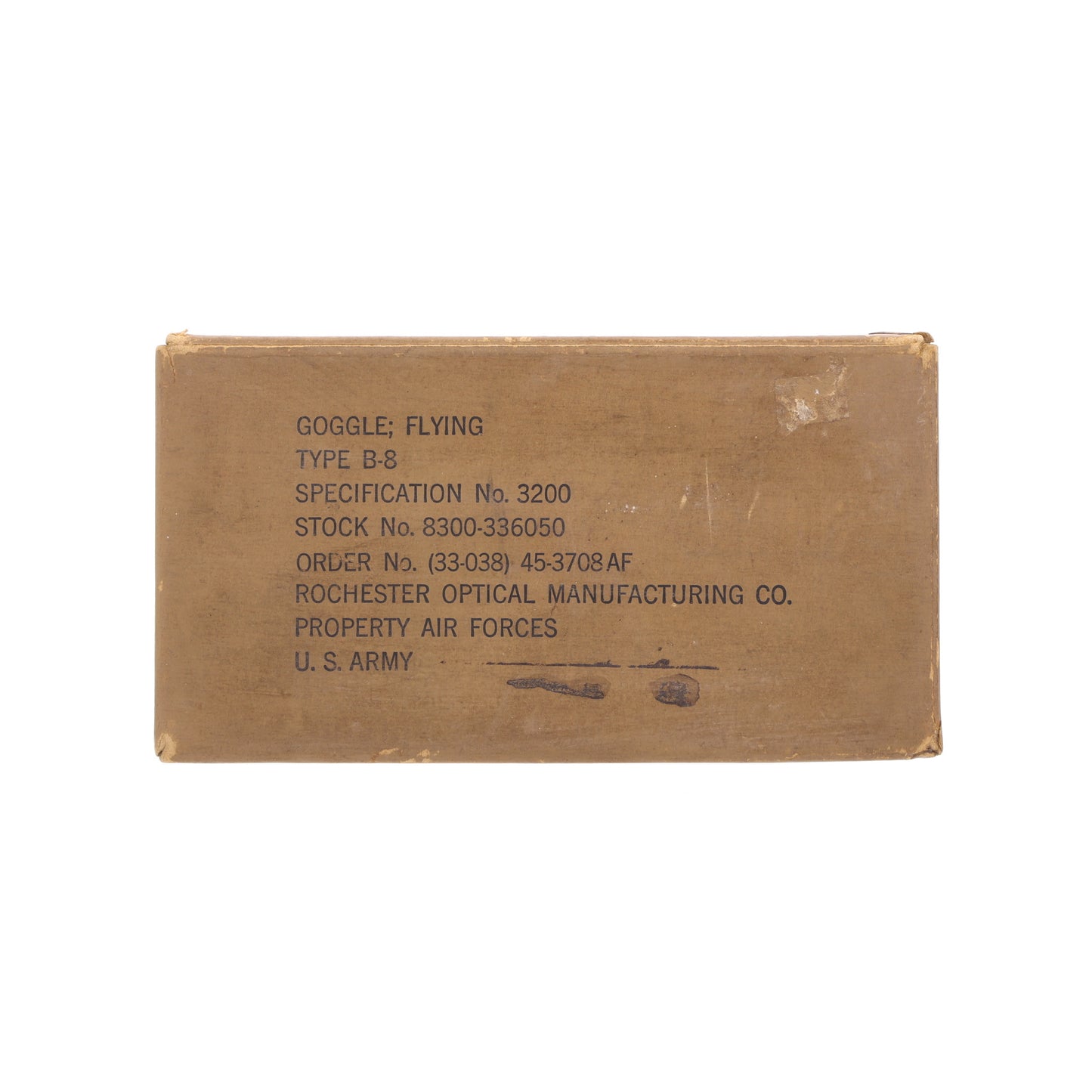 WWII USAAF Type B-8 Goggles with Box, Instructions & Replacement Lenses by Rochester Optical