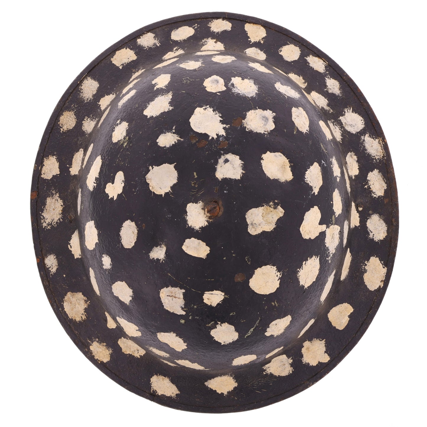 Pre-WWII U.S. M1917A1 "Kelly" Helmet with Black & White Camouflage Paint (Converted WWI Shell)