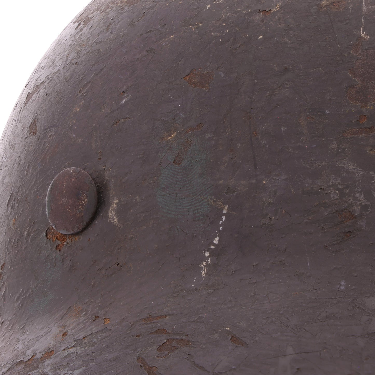 WWII German M40 Reissued Ex-Single Decal Heer Helmet with Whitewash Camouflage Remnants Named to "Heinsohn" (Q64)