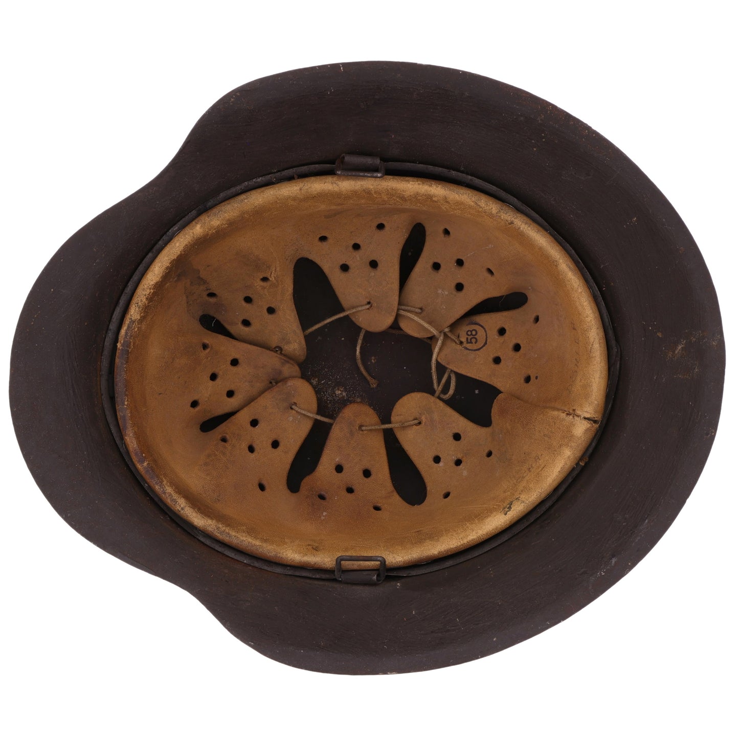 WWII German M42 No Decal Waffen-SS Helmet Identified to Uscha. Raimonds Galdins & Oscha. W. Döhler (Size 66)