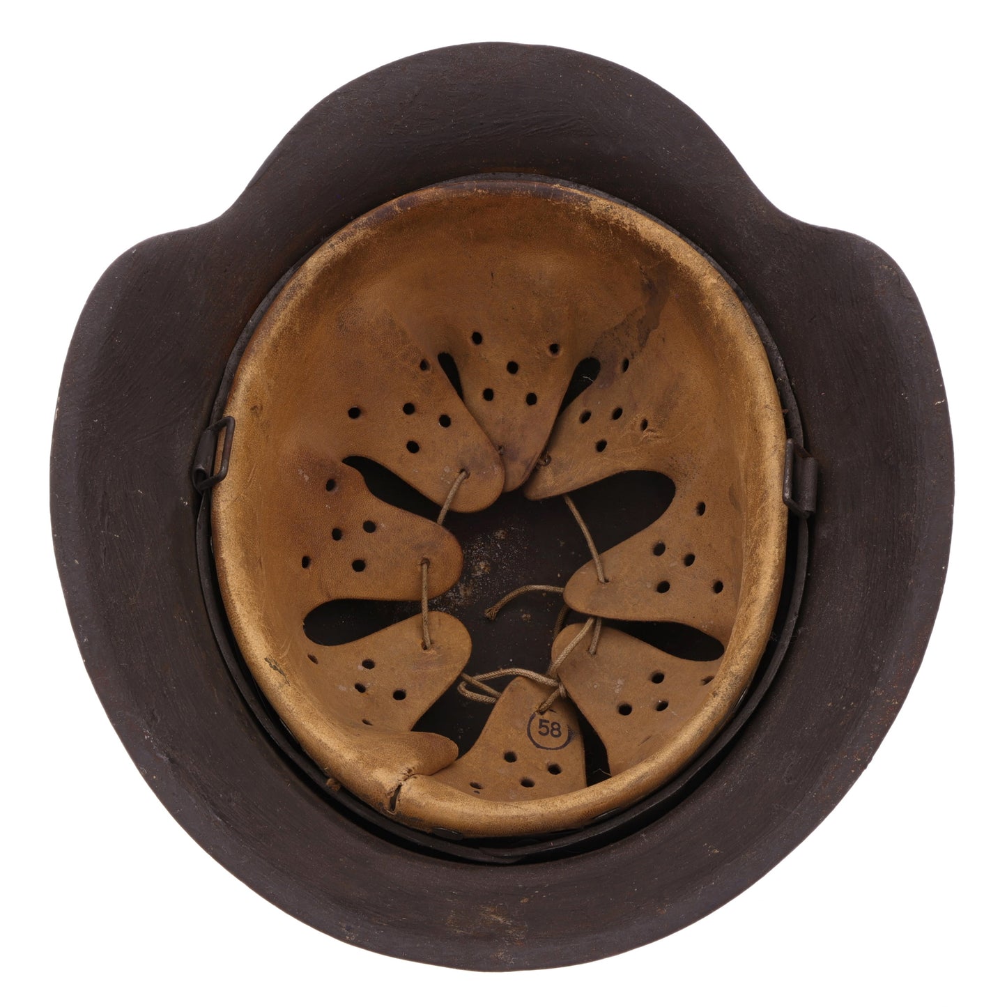 WWII German M42 No Decal Waffen-SS Helmet Identified to Uscha. Raimonds Galdins & Oscha. W. Döhler (Size 66)