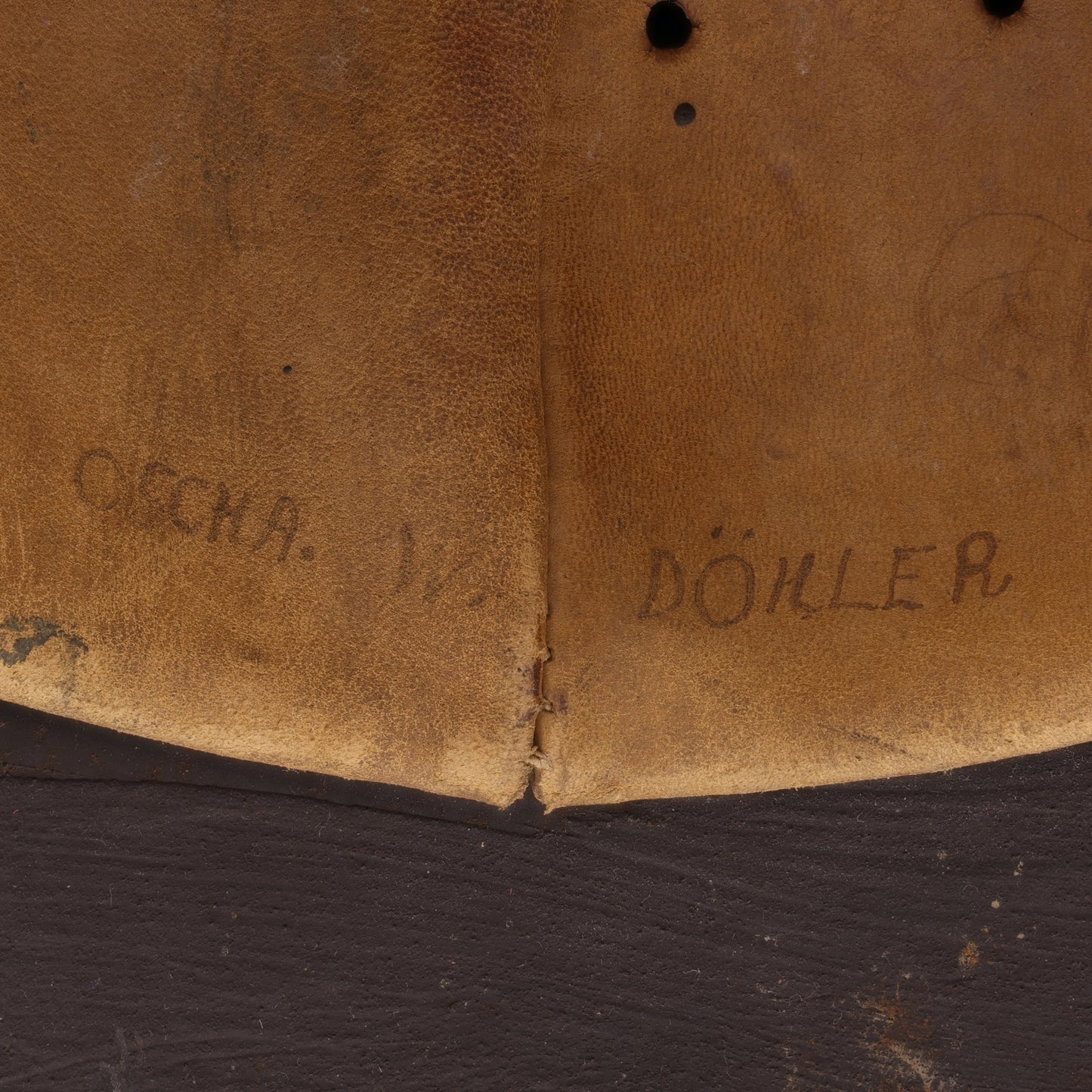 WWII German M42 No Decal Waffen-SS Helmet Identified to Uscha. Raimonds Galdins & Oscha. W. Döhler (Size 66)