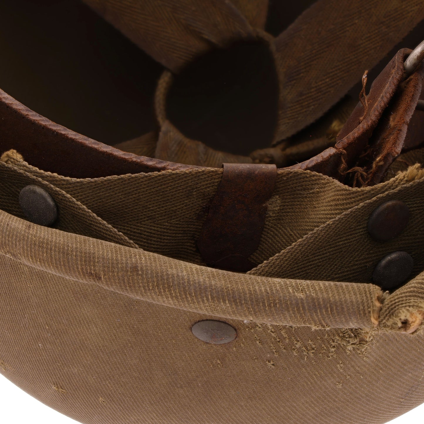 WWII USMC Hawley M-1 Helmet Liner with Improvised Headband Used by 2 Servicemen (1942)