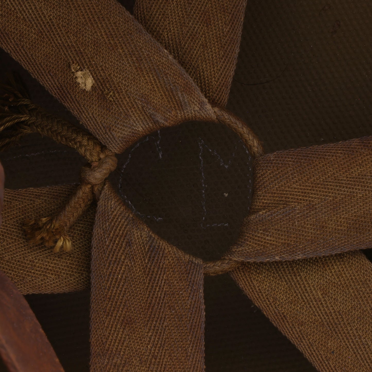 WWII USMC Hawley M-1 Helmet Liner with Improvised Headband Used by 2 Servicemen (1942)