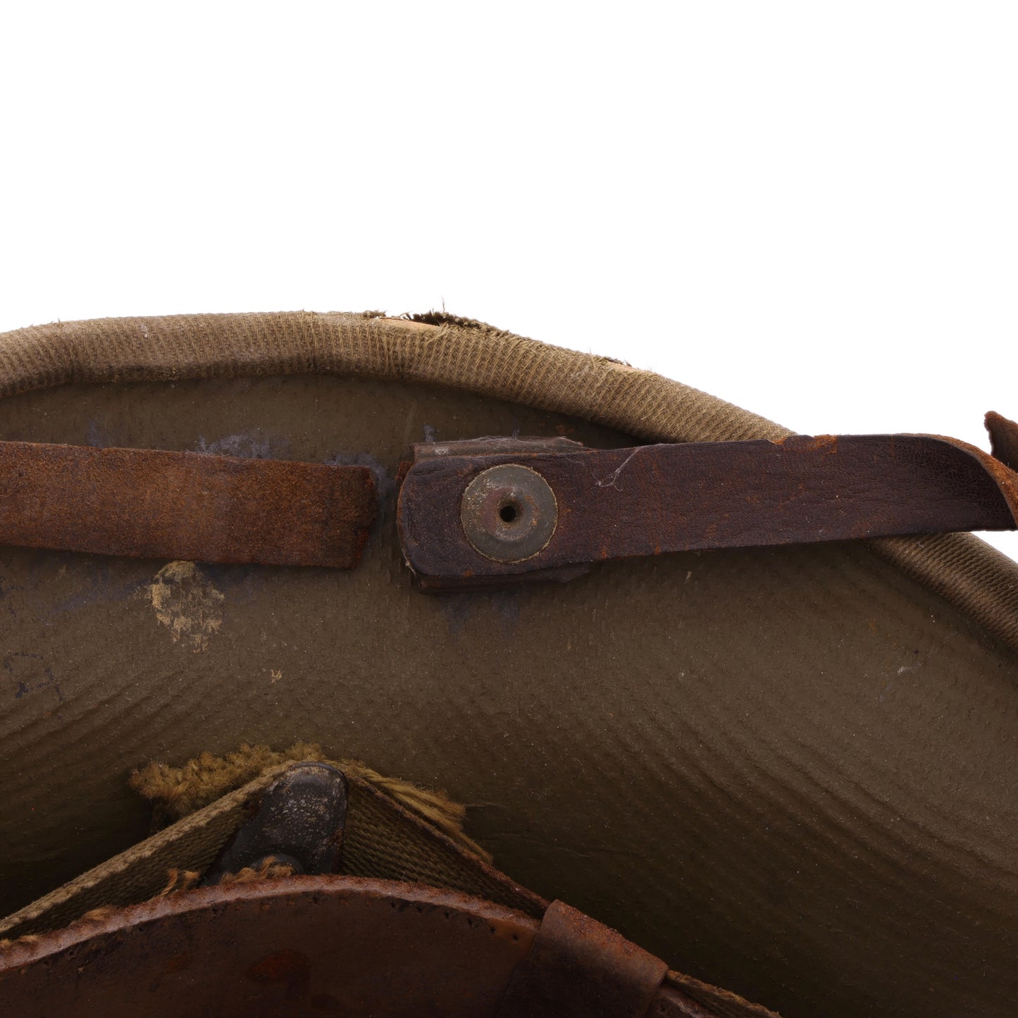 WWII USMC Hawley M-1 Helmet Liner with Improvised Headband Used by 2 Servicemen (1942)