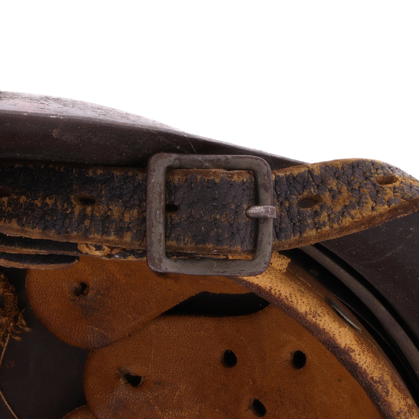 WWII German M42 Ex-Double Decal Polizei Helmet (hkp62)