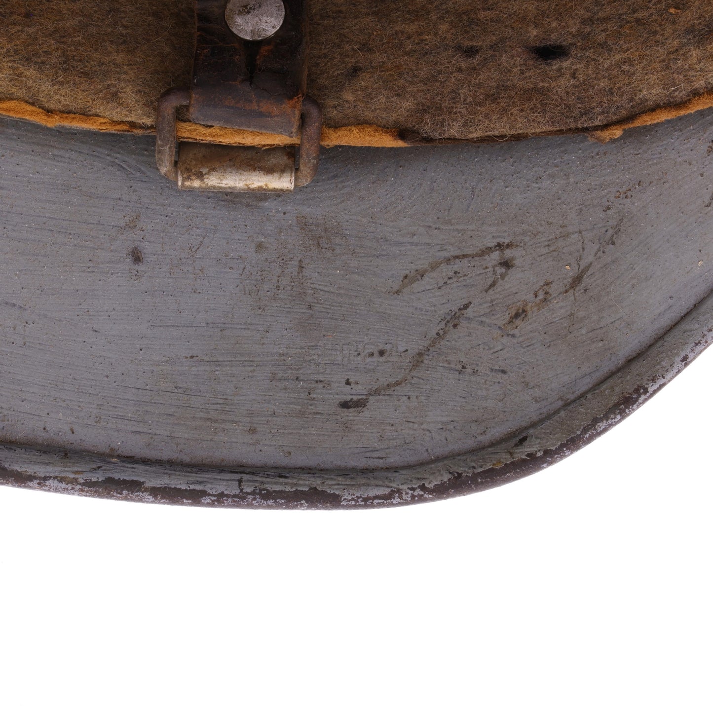 WWII German M40 Single "Decal" Kriegsmarine Helmet with Camouflage Paint Named to "Voorhees" (EF64)