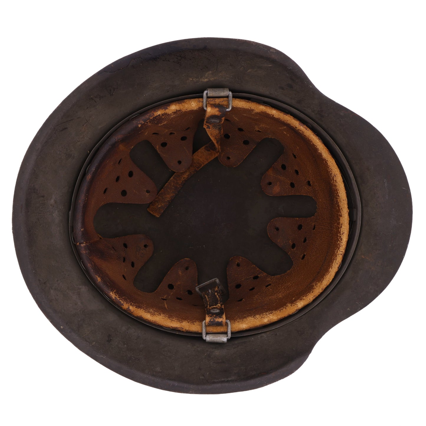 WWII German M42 Double Decal Polizei Helmet (EF66)
