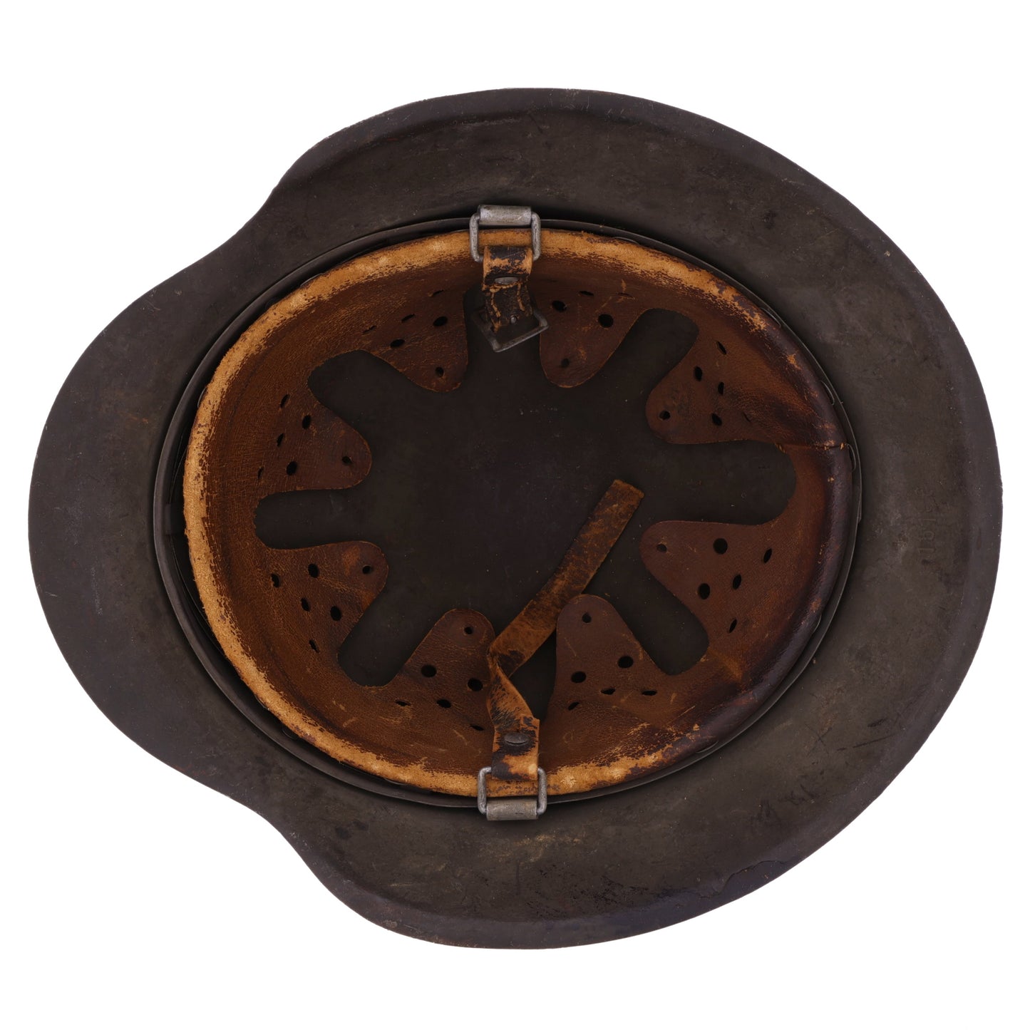 WWII German M42 Double Decal Polizei Helmet (EF66)