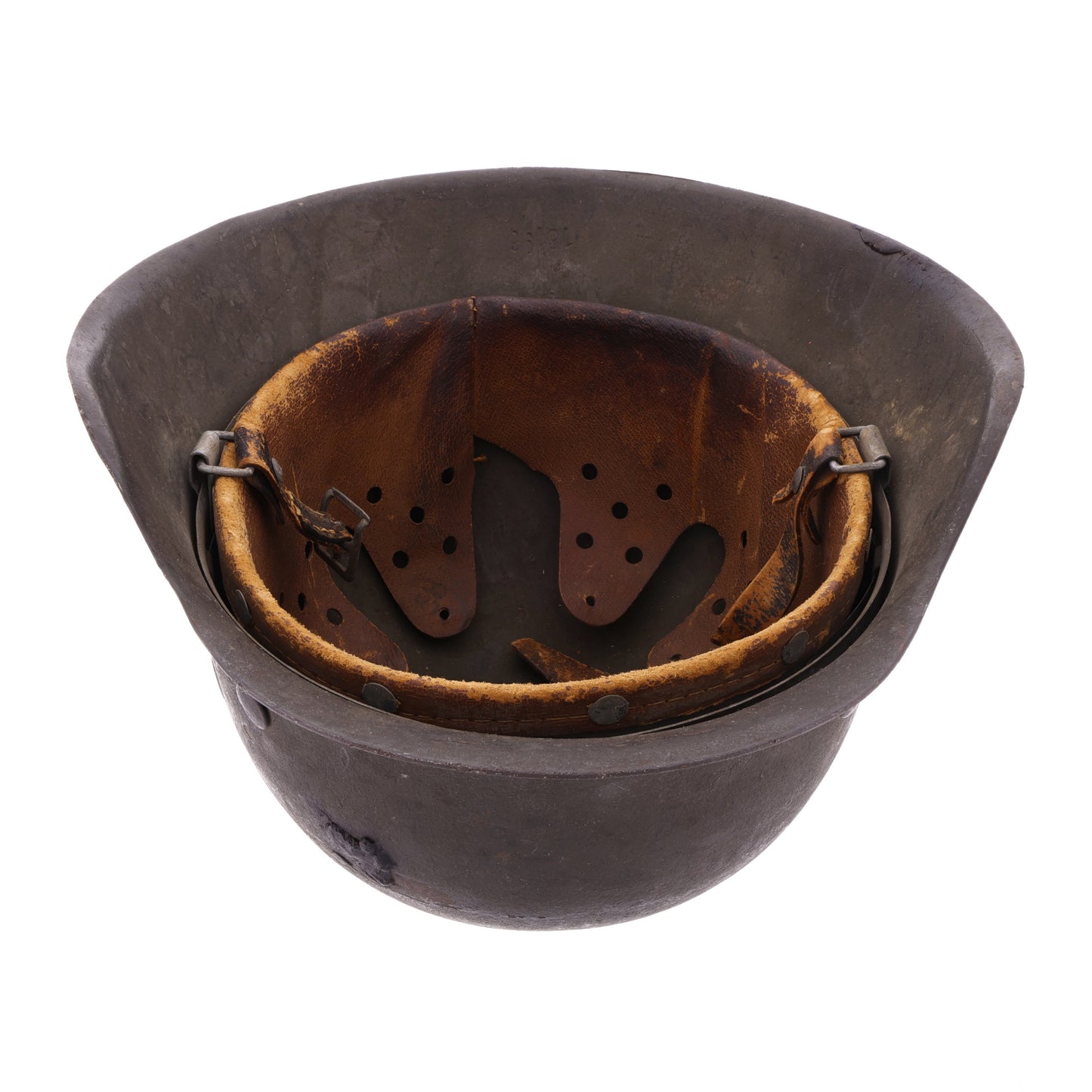 WWII German M42 Double Decal Polizei Helmet (EF66)
