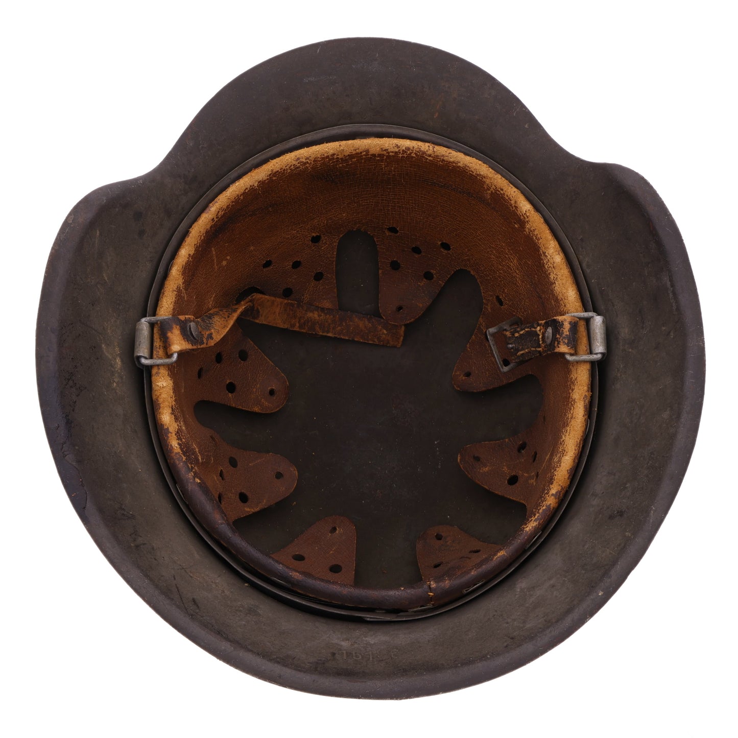 WWII German M42 Double Decal Polizei Helmet (EF66)