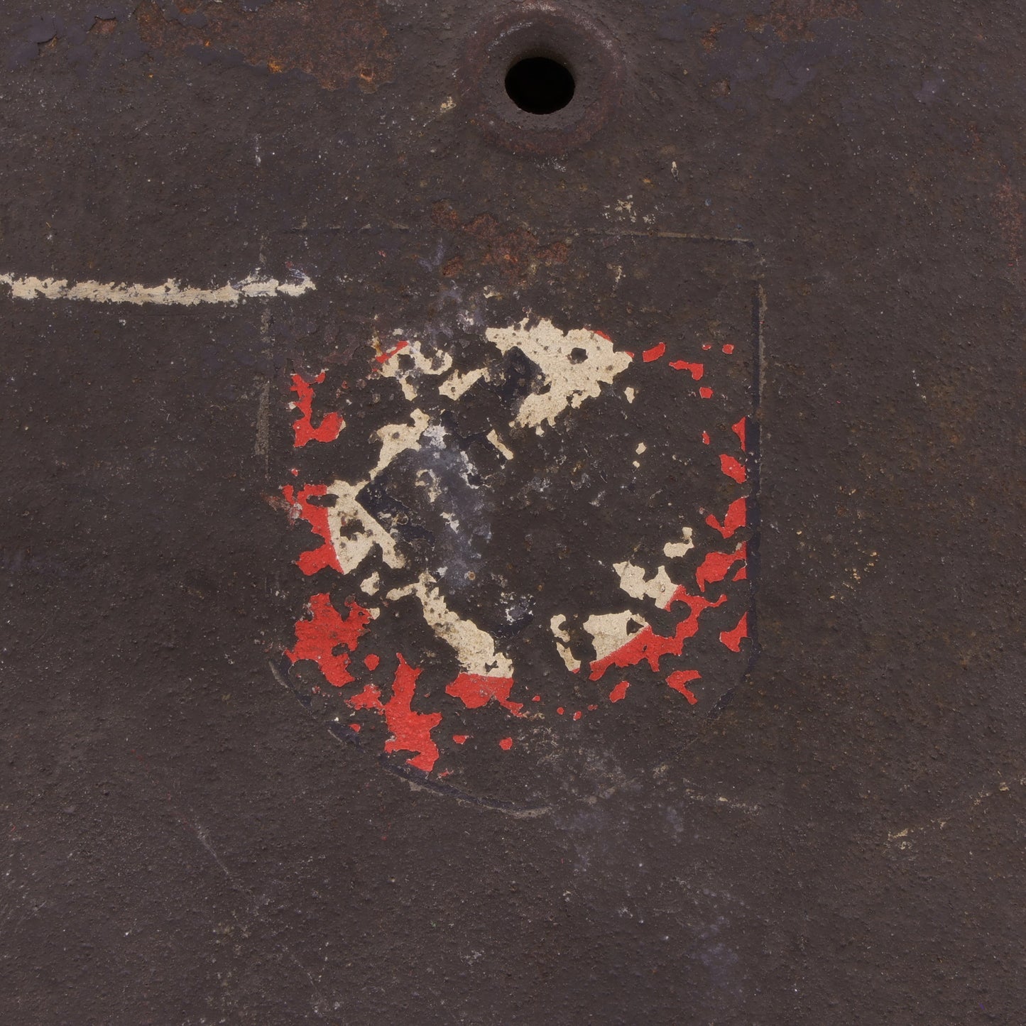 WWII German M42 Double Decal Polizei Helmet (EF66)