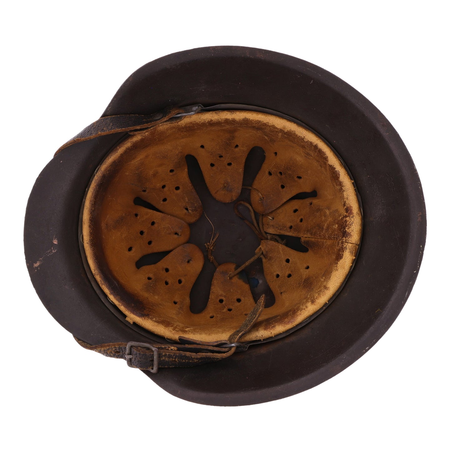 WWII German M42 Ex-Double Decal Polizei Helmet (hkp62)