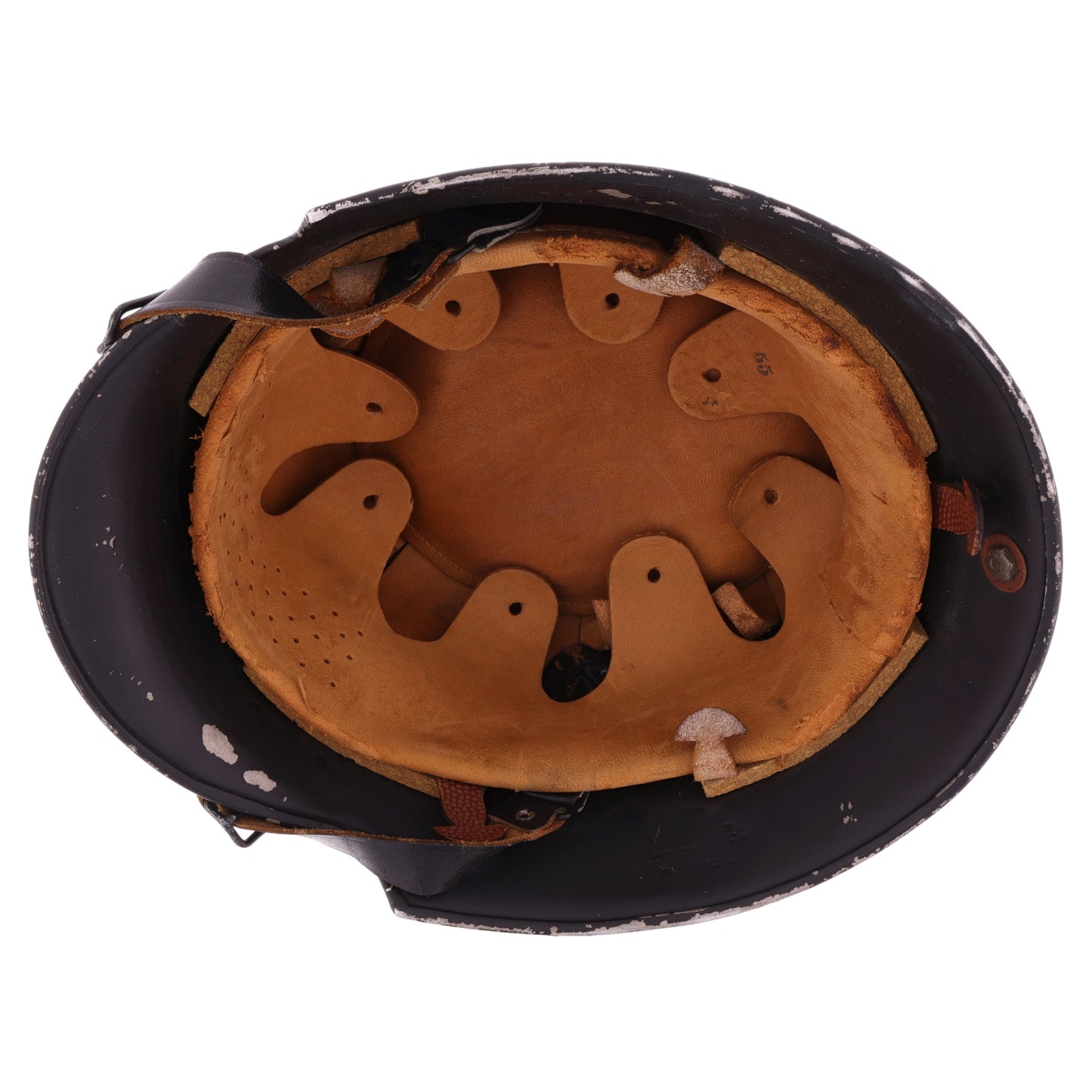 WWII German M34 Double Decal Feuerschutzpolizei Helmet