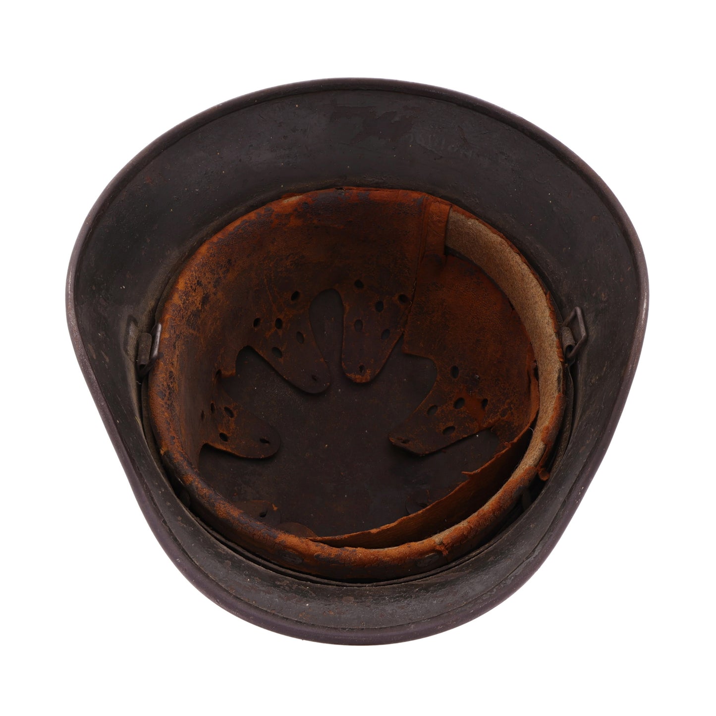 WWII German M40 Reissued Ex-Single Decal Heer Helmet with Whitewash Camouflage Remnants Named to "Heinsohn" (Q64)
