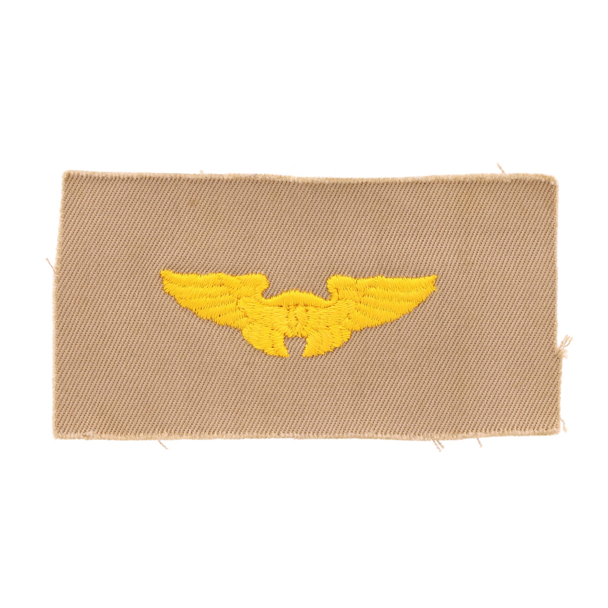 WWII U.S. Army Air Corps Flight Instructor Observer Wings (Khaki Backing)