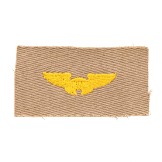WWII U.S. Army Air Corps Flight Instructor Observer Wings (Khaki Backing)