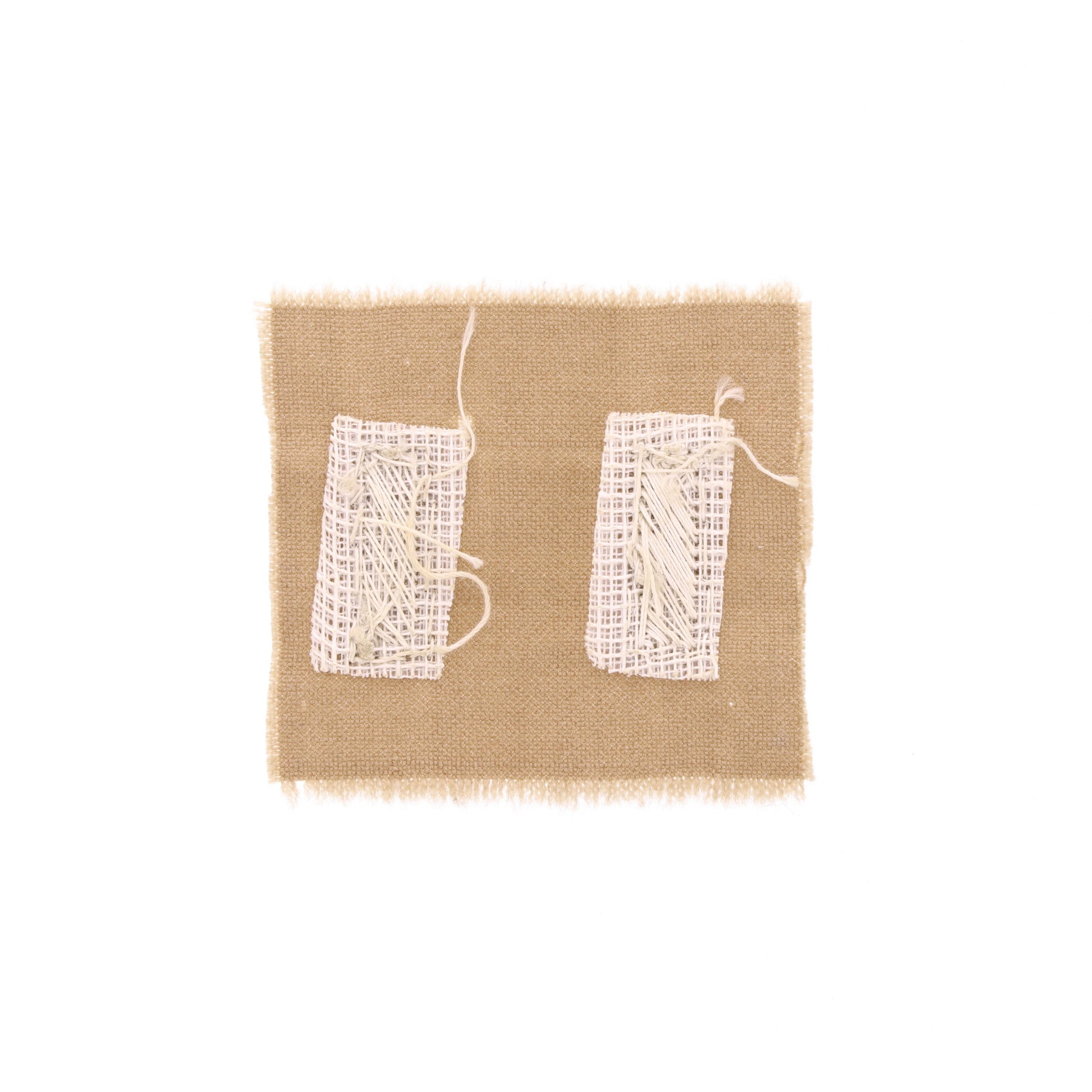 Lot of 2 WWII U.S. Second Lt.'s Bullion Wire Rank Insignias (Khaki Backing)