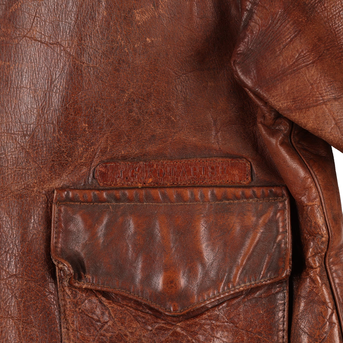 WWII USAAF Type A-2 Leather Flight Jacket Identified to Lt. James G. Kotapish