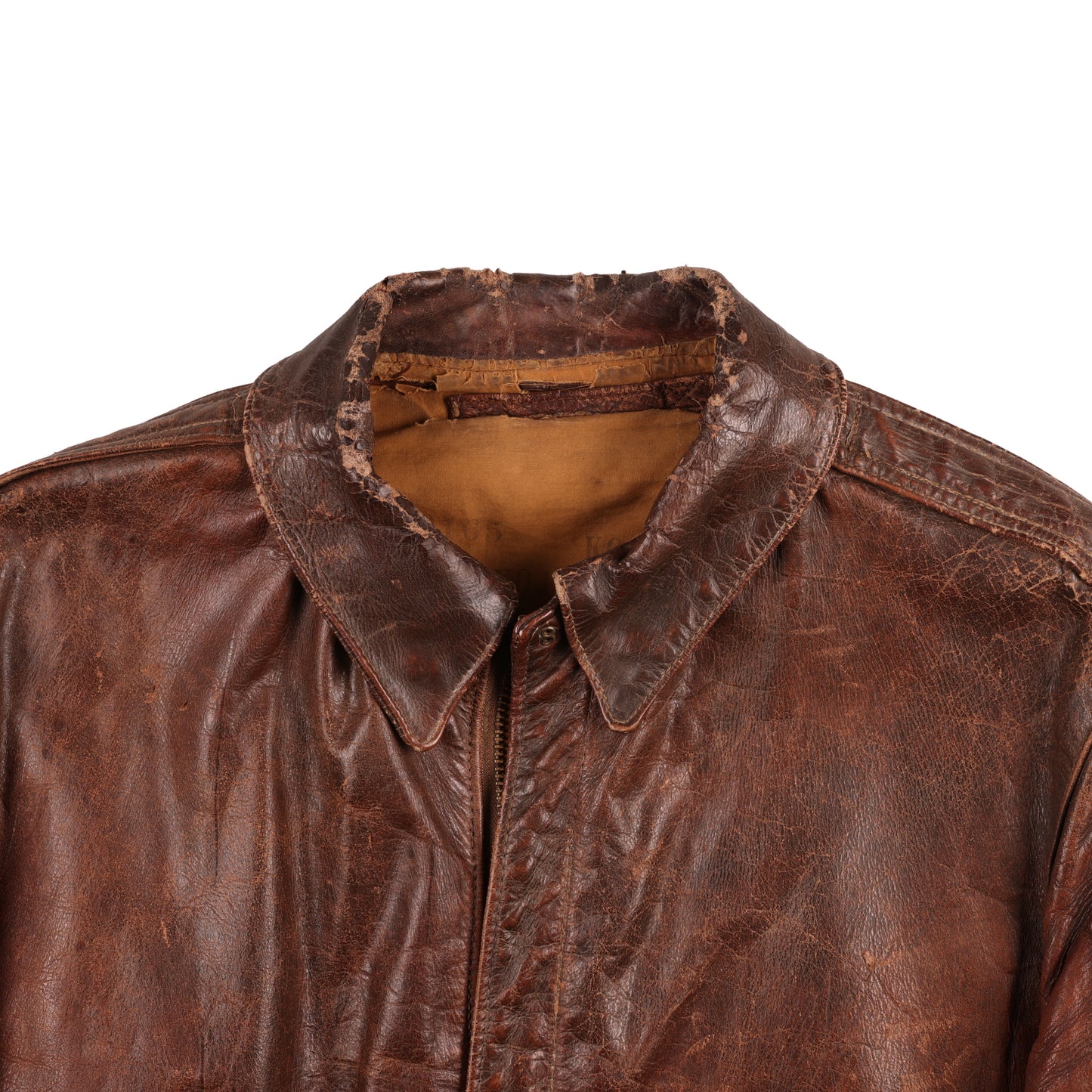 WWII USAAF Type A-2 Leather Flight Jacket Identified to Lt. James G. Kotapish