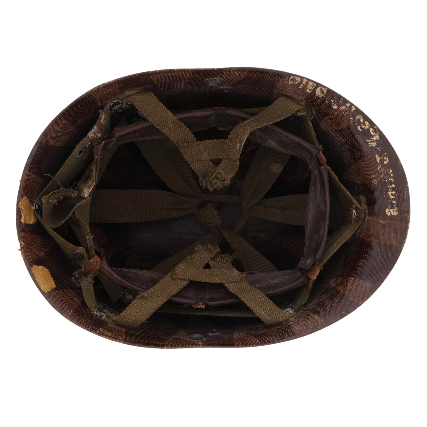 Korean War U.S. Westinghouse/Micarta M-1C Paratrooper Helmet Liner with Headband Identified to Robert J. Niles (1953)