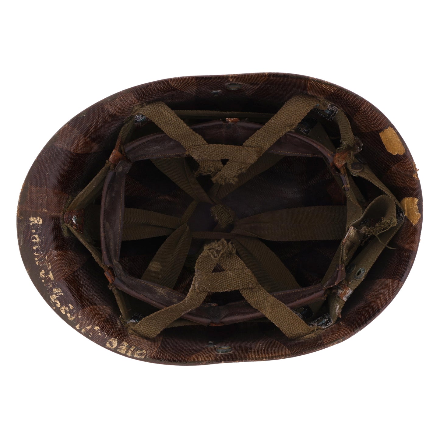 Korean War U.S. Westinghouse/Micarta M-1C Paratrooper Helmet Liner with Headband Identified to Robert J. Niles (1953)
