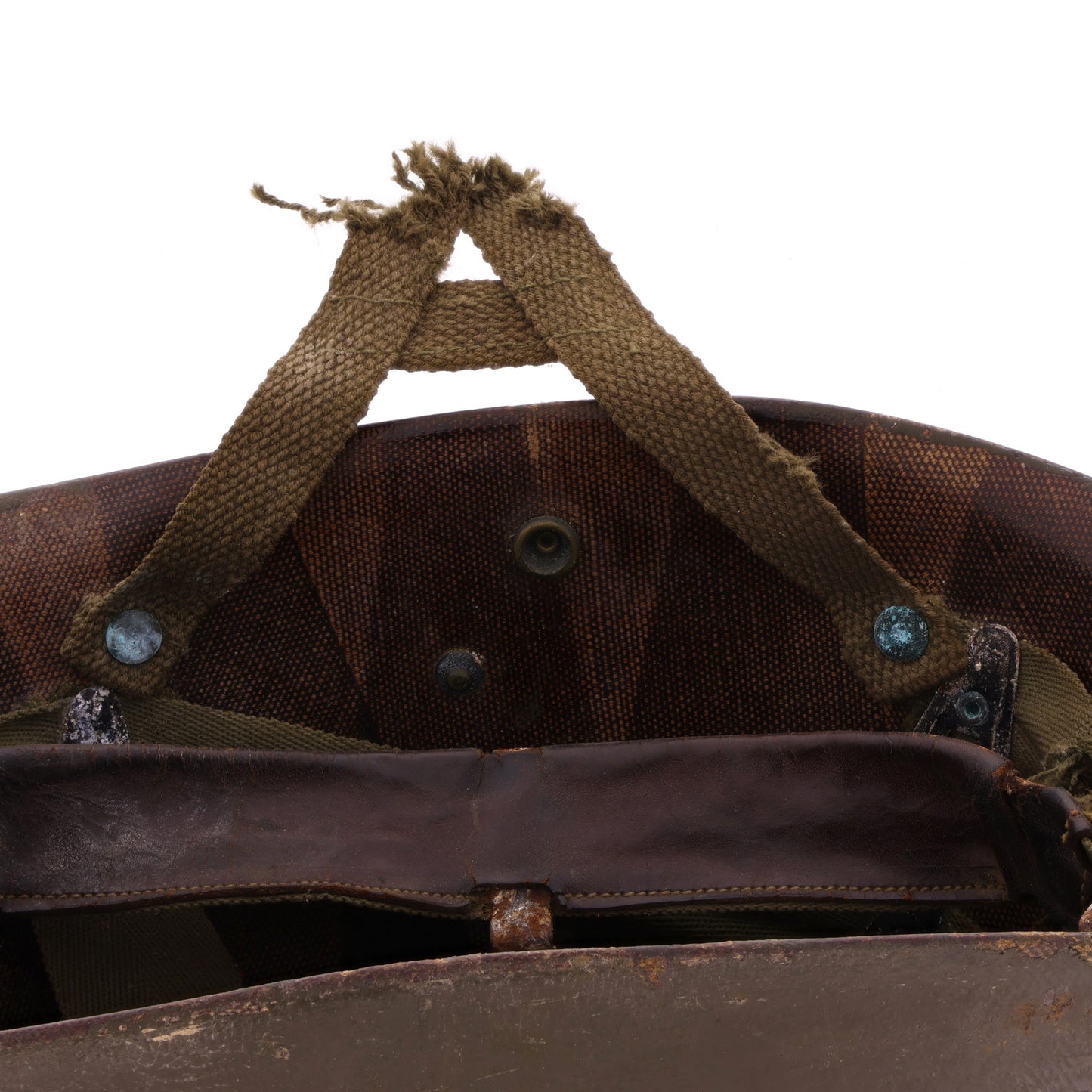Korean War U.S. Westinghouse/Micarta M-1C Paratrooper Helmet Liner with Headband Identified to Robert J. Niles (1953)