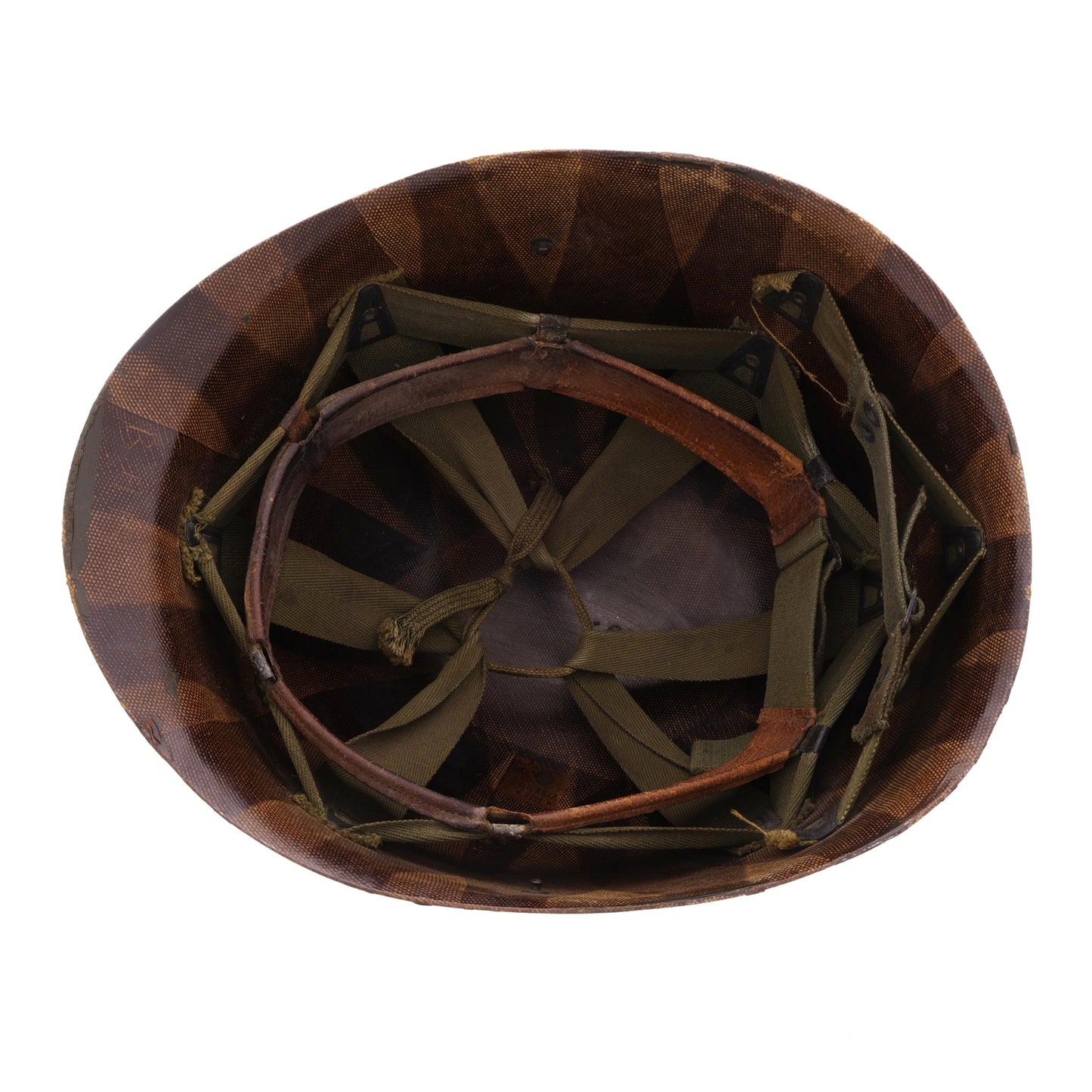 Korean War U.S. Westinghouse/Micarta M-1 Helmet Liner with Vietnam War Headband & Neckband (1952-61)