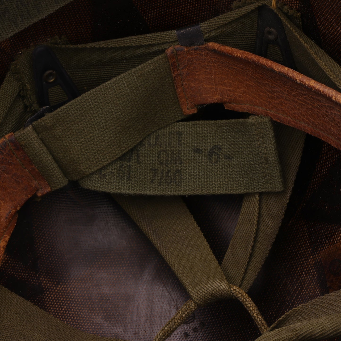 Korean War U.S. Westinghouse/Micarta M-1 Helmet Liner with Vietnam War Headband & Neckband (1952-61)
