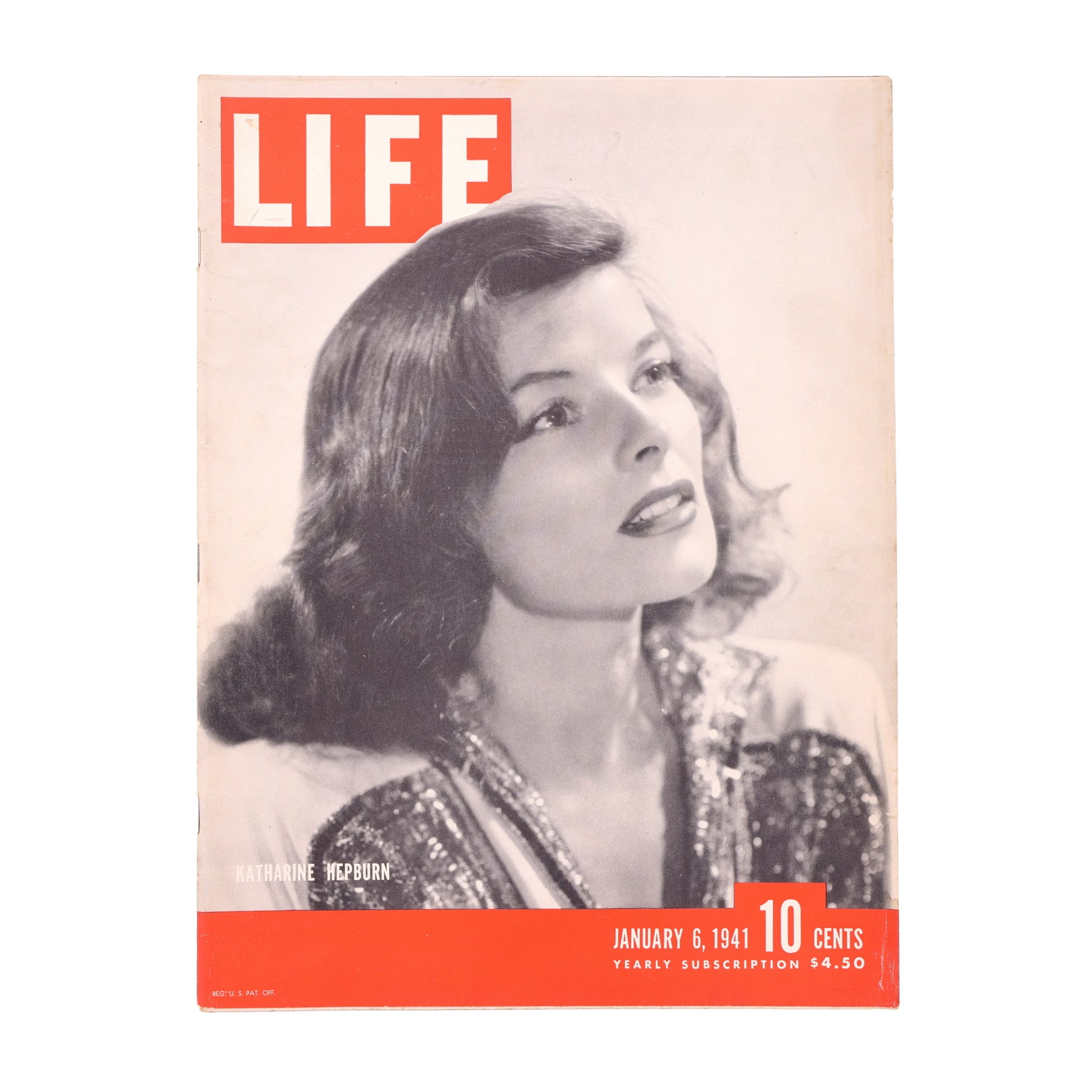 Vintage magazine cover featuring a woman with 'LIFE' branding