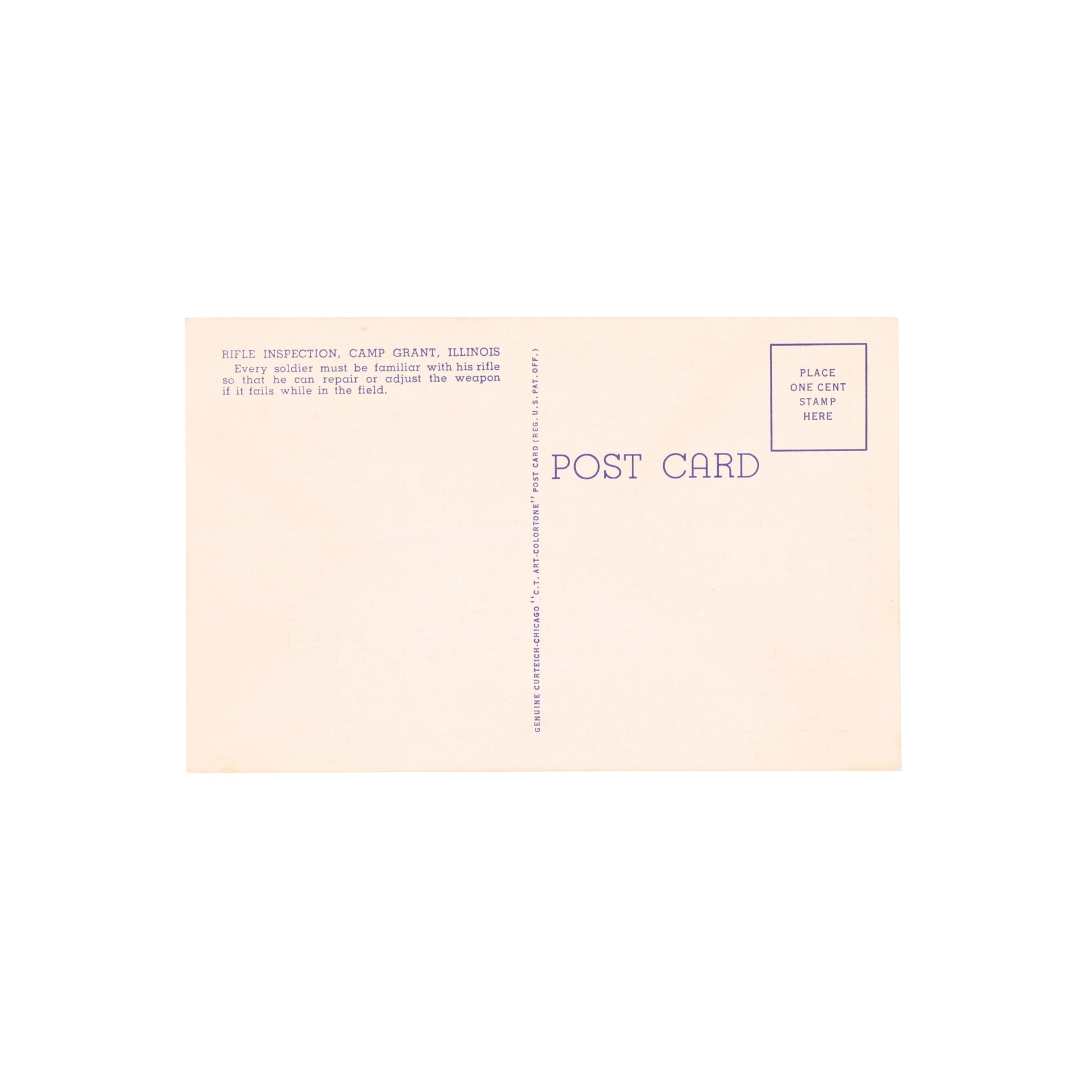 Lot of 7 WWII U.S. Camp Grant Post Cards