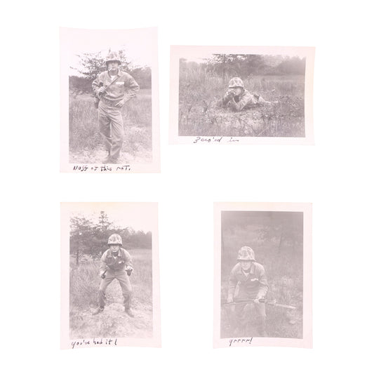 Lot of 4 Korean War USMC Photographs of Lt. Keith's Stateside Training