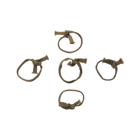 Lot of 5 Korean War U.S. M-1 Helmet Liner Drawstrings (Green)