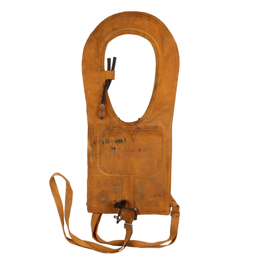WWII USAAF Type B-4 Mae West Life Preserver by Air Cruisers, Inc. Named to "Lt. McLean" Used by D-Day Forces (1943)
