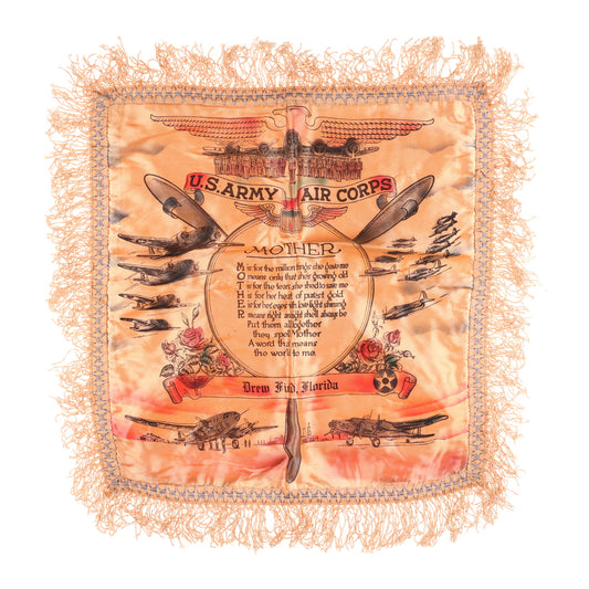 WWII U.S. Army Air Corps Drew Field Florida Souvenir Pillowcase