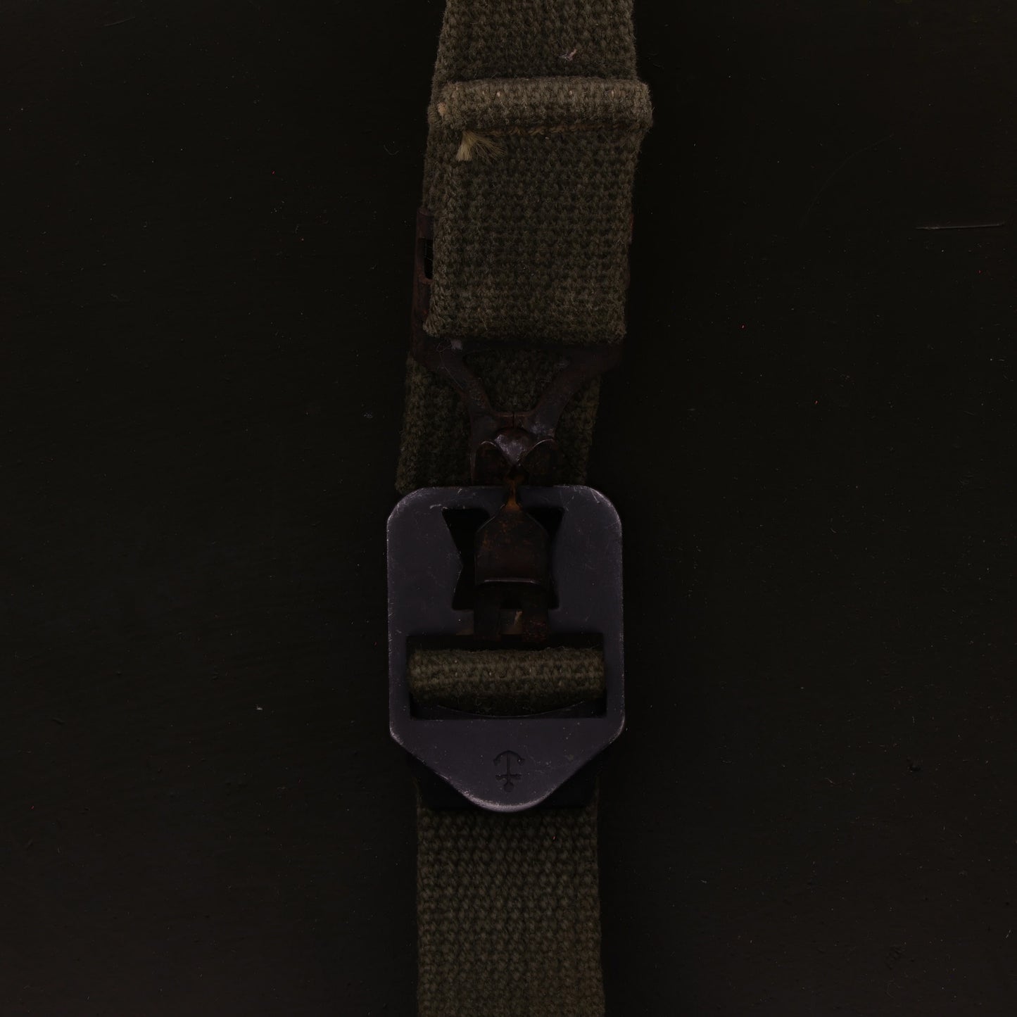 Vietnam War U.S. Ingersoll Swivel Loop M-1 Helmet & Liner Set with Camouflage Cover & Pvt.'s Rank Pin (1965-69)
