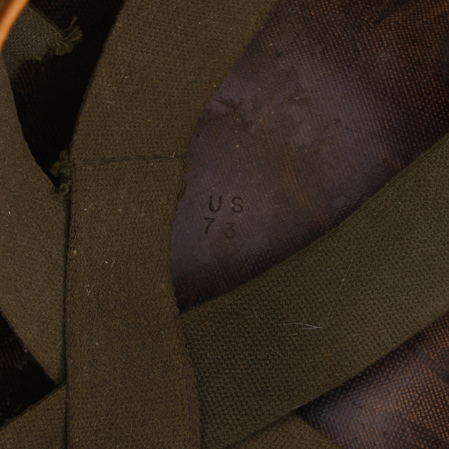 Vietnam War U.S. Ingersoll Swivel Loop M-1 Helmet & Liner Set with Camouflage Cover & Foliage Band (1963-68)