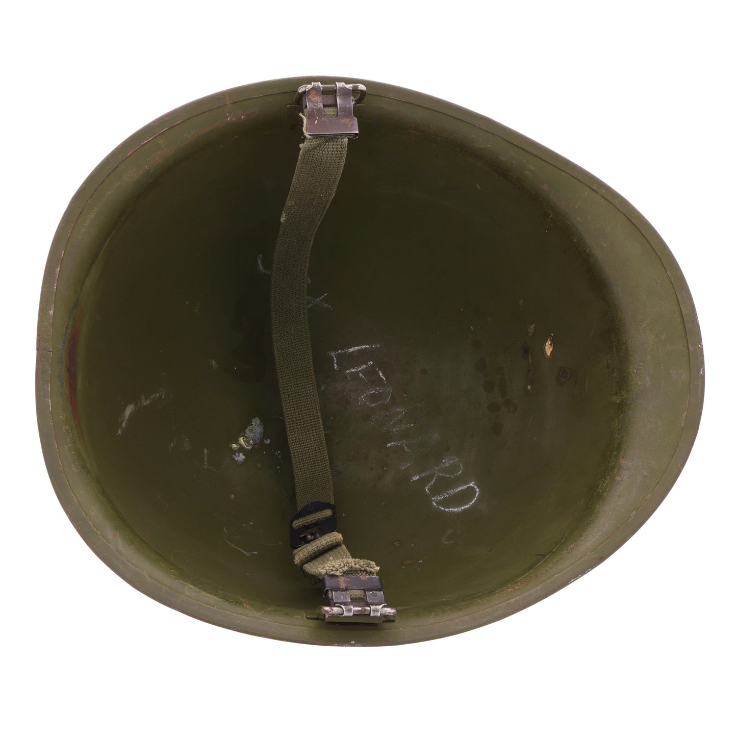 Vietnam War U.S. Ingersoll Swivel Loop M-1 Helmet & Liner Set with Camouflage Cover & Foliage Band (1963-68)