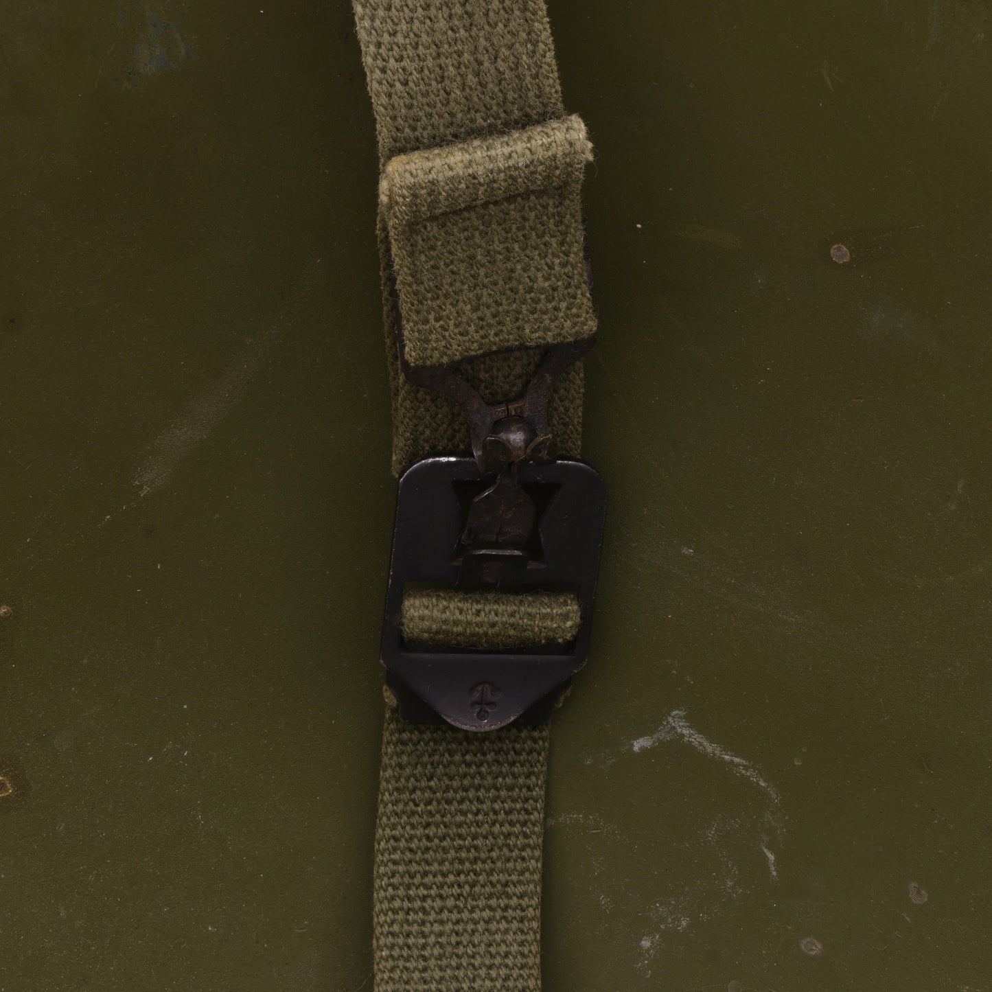 Vietnam War U.S. Ingersoll Swivel Loop M-1 Helmet & Liner Set with Camouflage Cover & Foliage Band (1963-68)