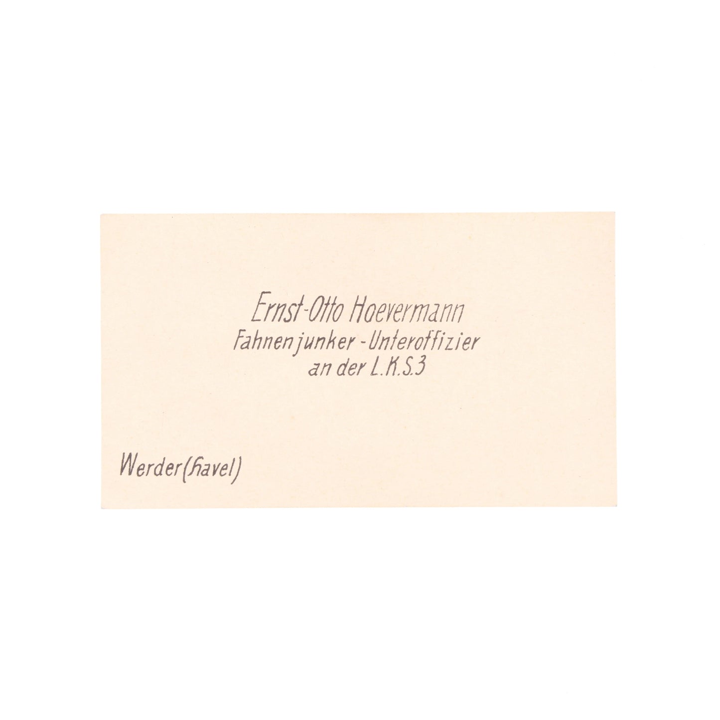 Vintage-style card with text on a beige background