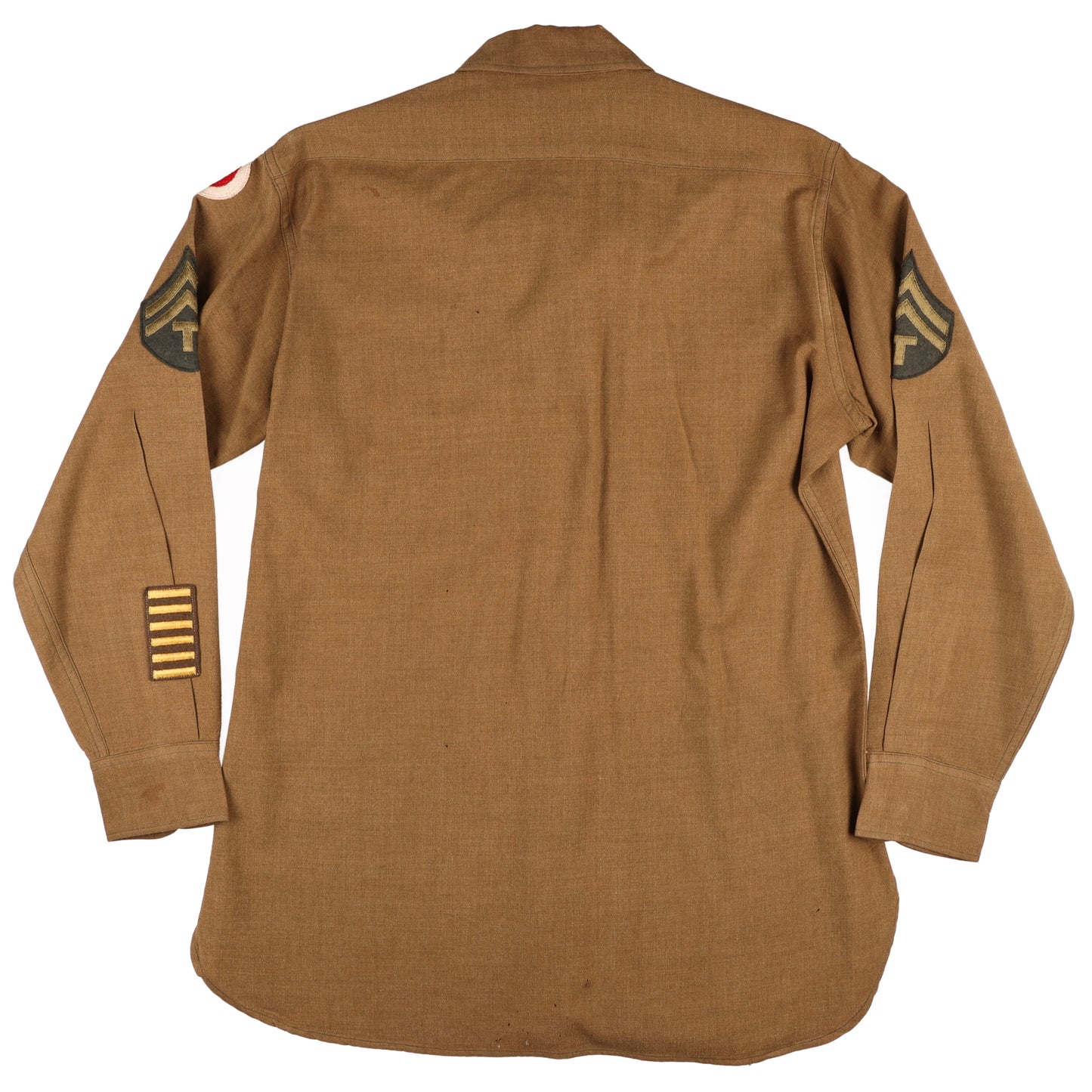 WWII U.S. Army 37th Infantry Division T/5's M37 Wool Service Shirt Marked with Laundry Number (Size 15 x 33)